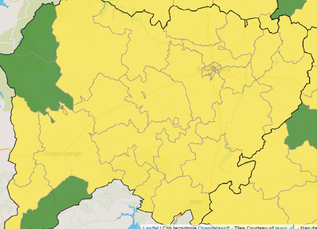 Mapa de la incidencia del coronavirus en Salamanca. Mapa de la incidencia del coronavirus en Salamanca.