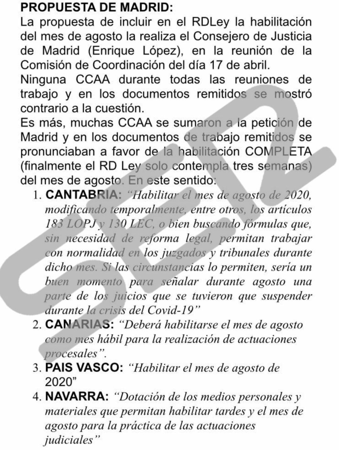 Las actas de la reunión a la que ha tenido acceso la Cadena SER. Las actas de la reunión a la que ha tenido acceso la Cadena SER.