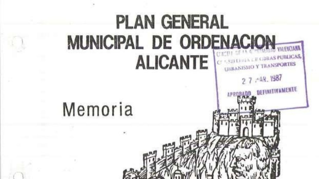 Alicante lleva con el mismo PGOU desde 1987