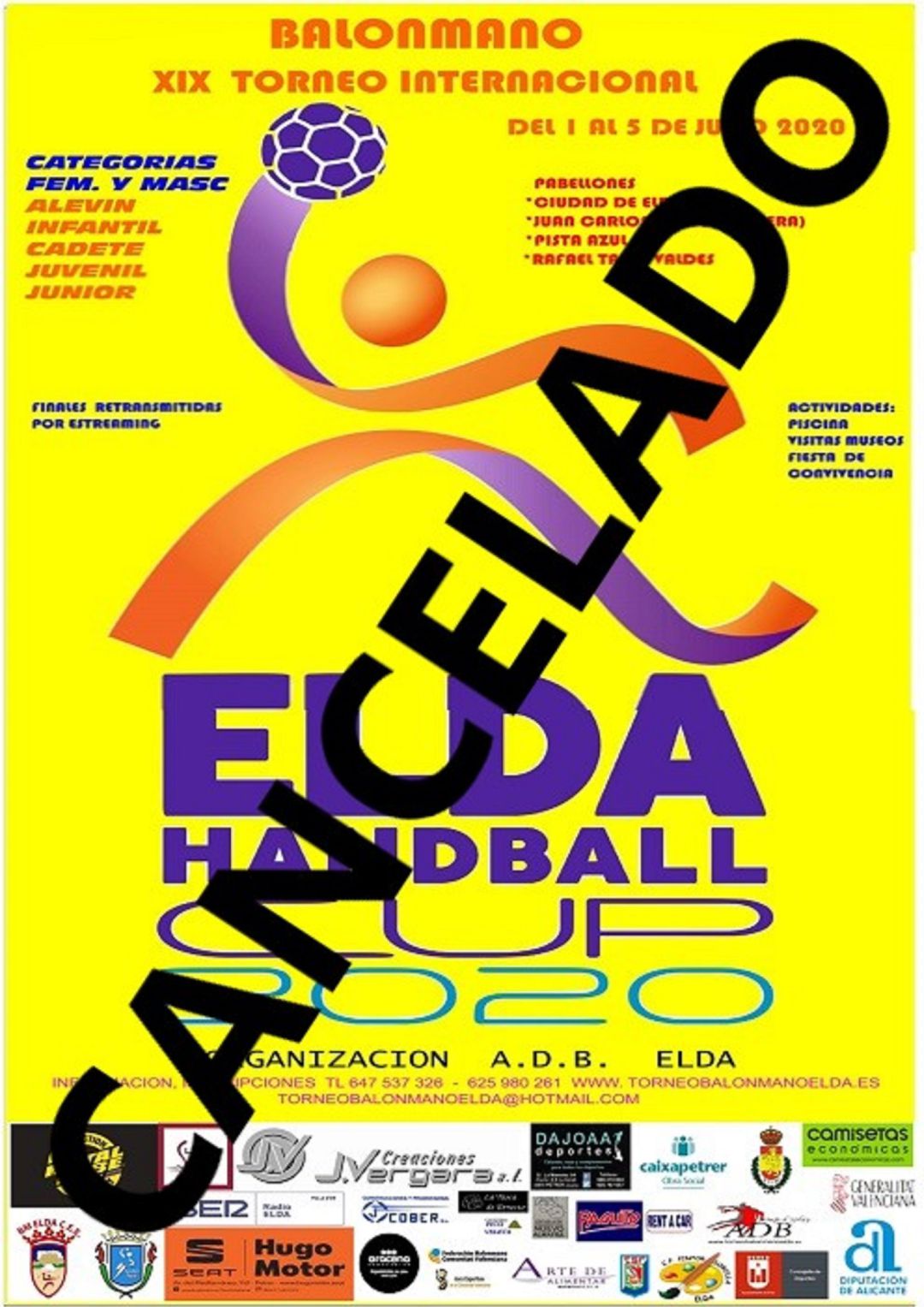 Cancelado el torneo de balonmano de Elda Cancelado el torneo de balonmano de Elda