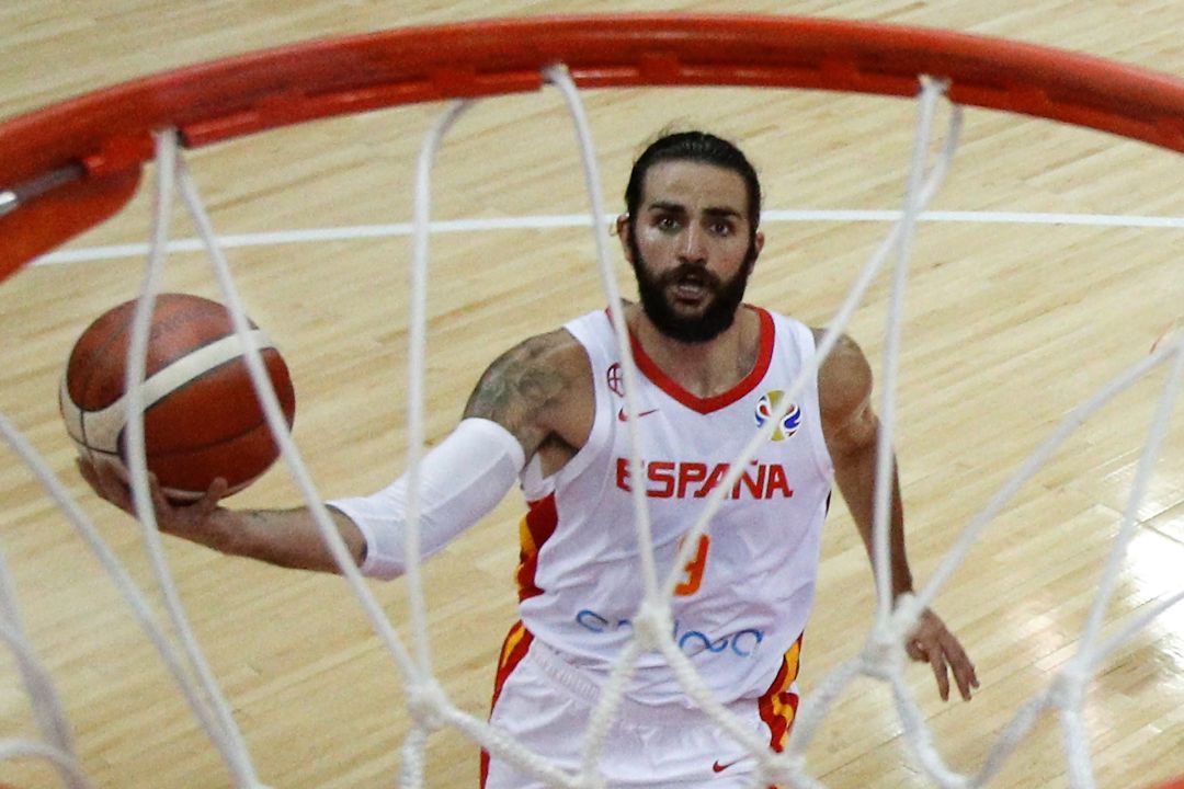 Ricky Rubio, en un partido con la selección española. Ricky Rubio, en un partido con la selección española.