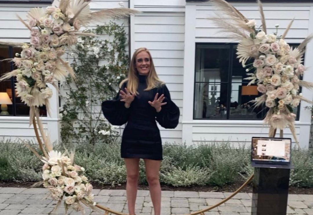 La cantante británica Adele en su última imagen de Instagram La cantante británica Adele en su última imagen de Instagram