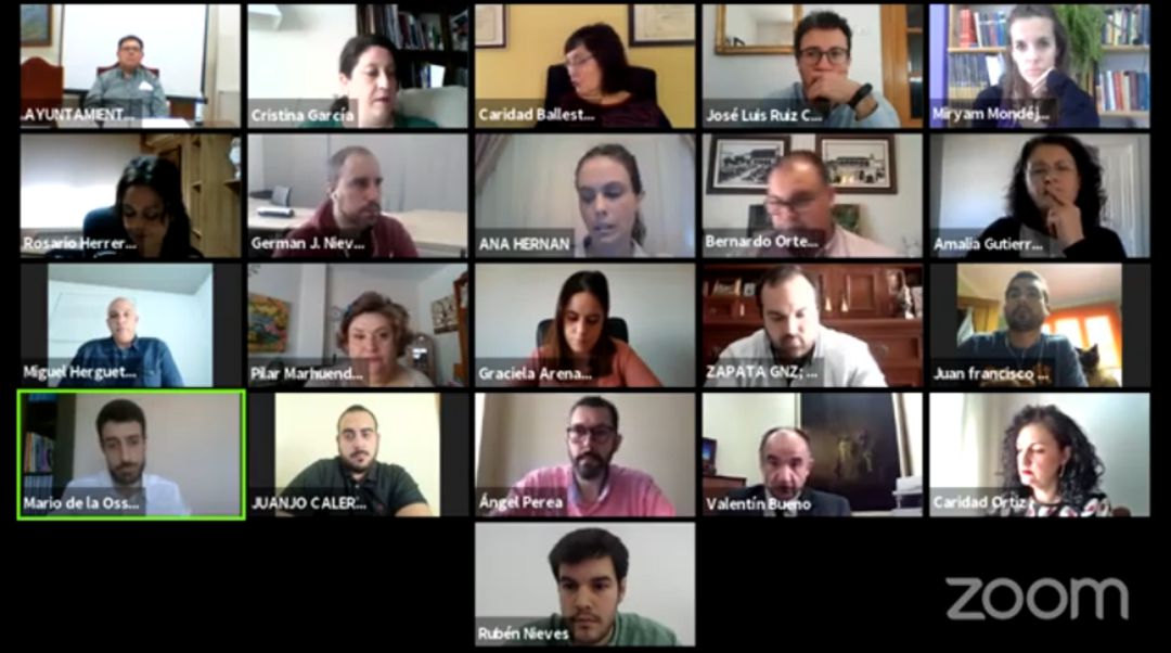 Imagen del pleno virtual de Villarrobledo Imagen del pleno virtual de Villarrobledo