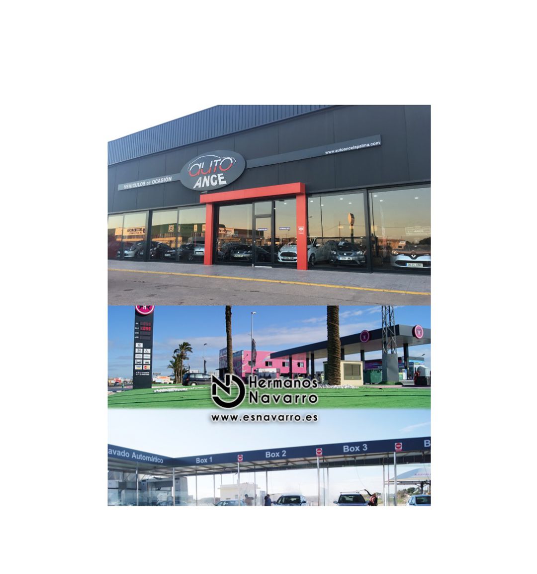 Establecimientos de venta de coches y gasolineras. Establecimientos de venta de coches y gasolineras.