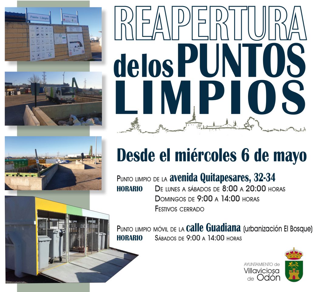 Reabren los puntos limpios de Villaviciosa de Odón Reabren los puntos limpios de Villaviciosa de Odón