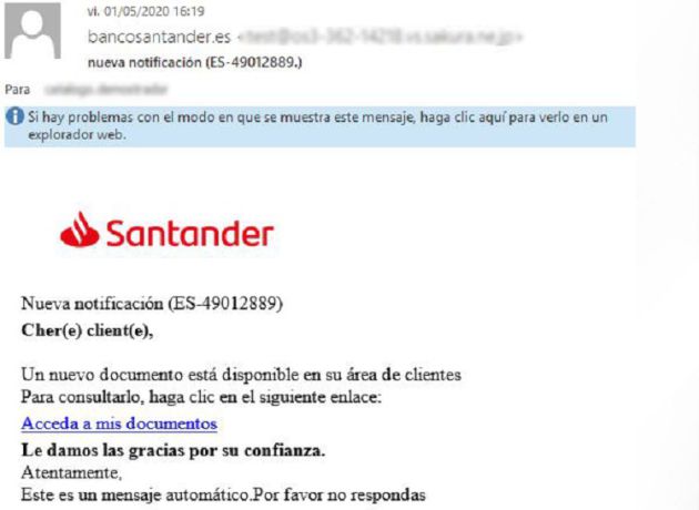 Así es el mensaje en cuestión. Así es el mensaje en cuestión.