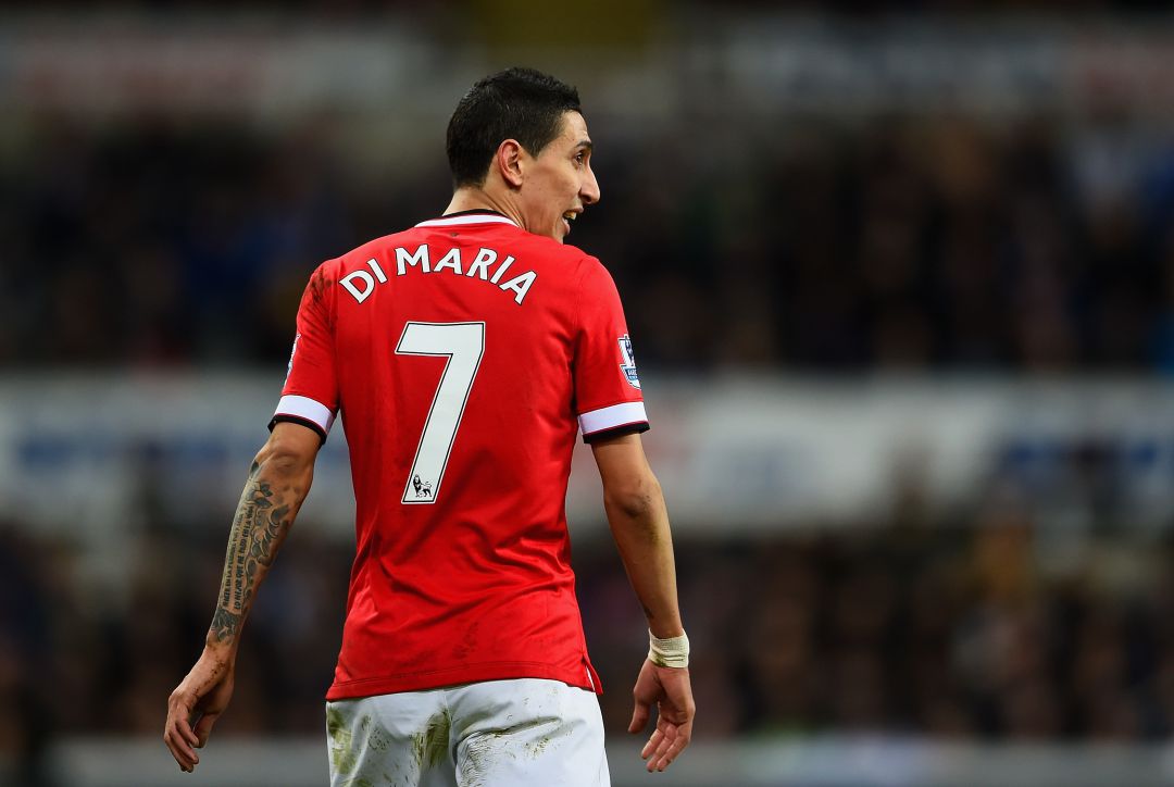 Ángel Di María, durante un partido con el Manchester United Ángel Di María, durante un partido con el Manchester United