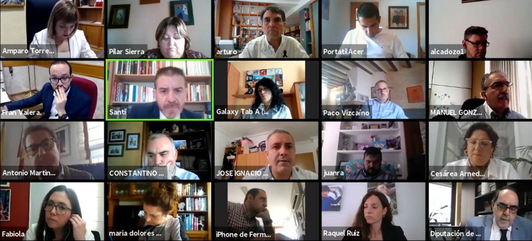 Imagen del pleno telemático de este mes de mayo Imagen del pleno telemático de este mes de mayo