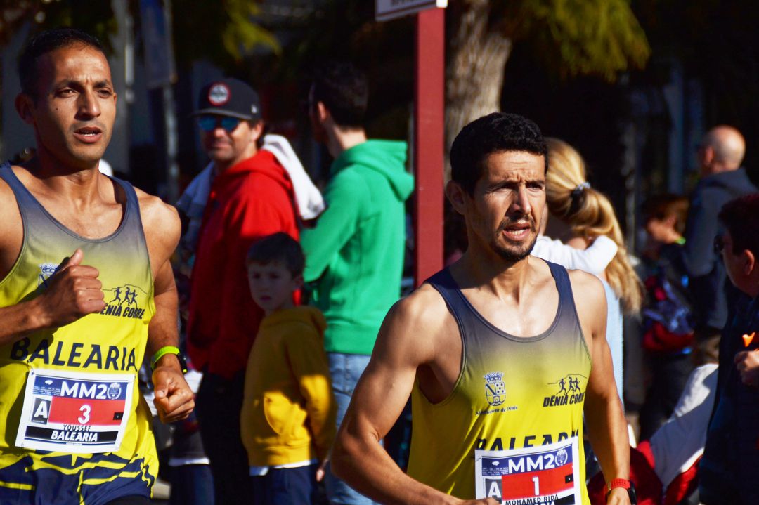 Moha Rida y Youssef Ahatach en la carrera de Xàbia Moha Rida y Youssef Ahatach en la carrera de Xàbia