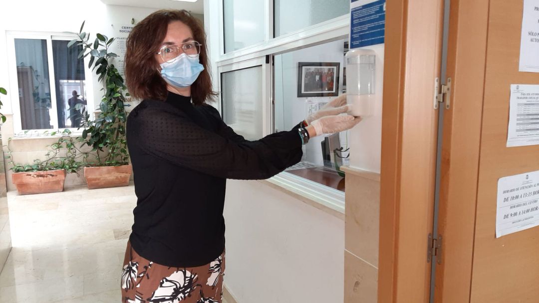 La concejal de Bienestar Social, Cristina Durán, en el interior de las instalaciones municipales La concejal de Bienestar Social, Cristina Durán, en el interior de las instalaciones municipales