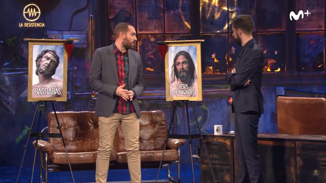 Imagen del programa en la que aparece el Señor de Bondad y Misericordia en ‘La Resistencia’ de Movistar Imagen del programa en la que aparece el Señor de Bondad y Misericordia en ‘La Resistencia’ de Movistar