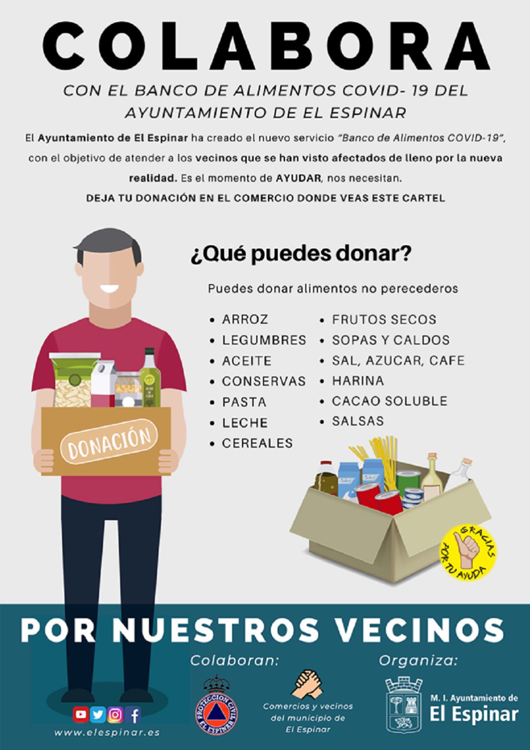 El Espinar crea un Banco de Alimentos para los afectados por el coronavirus El Espinar crea un Banco de Alimentos para los afectados por el coronavirus