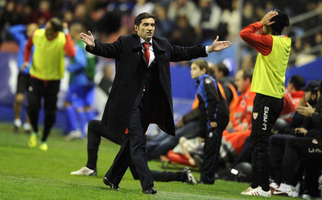 Marcelino, durante un partido contra el Levante. Marcelino, durante un partido contra el Levante.