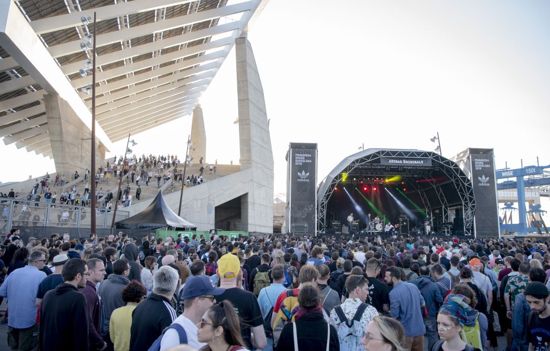 El escenario del Primavera Sound 2019 ubicado en el Parc del Forum de Barcelona. El escenario del Primavera Sound 2019 ubicado en el Parc del Forum de Barcelona.