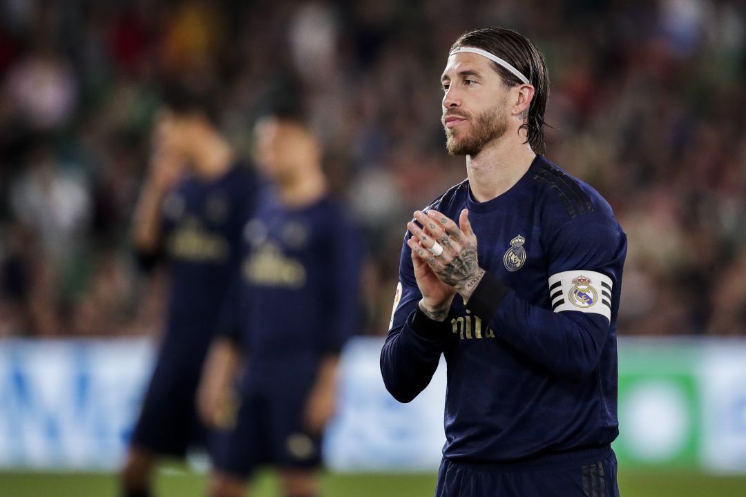 El defensa del Real Madrid, Sergio Ramos, durante el último partido jugado entre su equipo y el Real Betis antes de la declaración del Estado de Alarma. Fue el 8 de marzo en el Estadio Benito Villamarín El defensa del Real Madrid, Sergio Ramos, durante el último partido jugado entre su equipo y el Real Betis antes de la declaración del Estado de Alarma. Fue el 8 de marzo en el Estadio Benito Villamarín