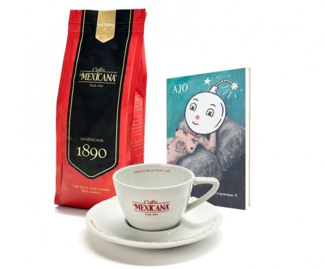 Imagen de los productos que ofrecen Cafés La Mexicana y Arrebato Libros en su colaboración. Imagen de los productos que ofrecen Cafés La Mexicana y Arrebato Libros en su colaboración.