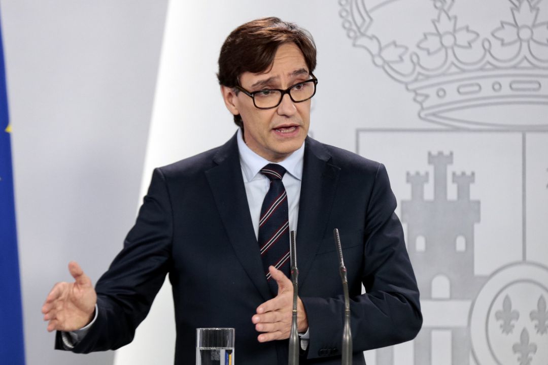 El ministro de Sanidad, Salvador Illa, durante una rueda de prensa El ministro de Sanidad, Salvador Illa, durante una rueda de prensa