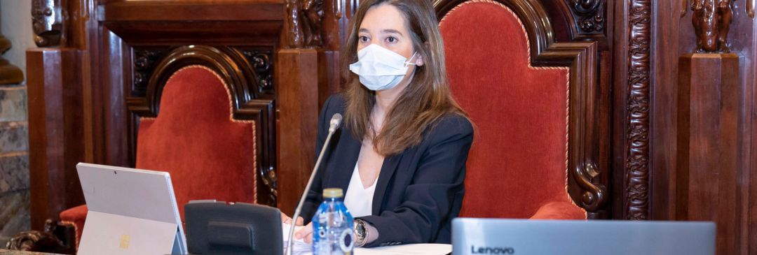 Inés Rey en el primer pleno de A Coruña tras el comienzo del estado de alarma por la crisis del coronavirus Inés Rey en el primer pleno de A Coruña tras el comienzo del estado de alarma por la crisis del coronavirus