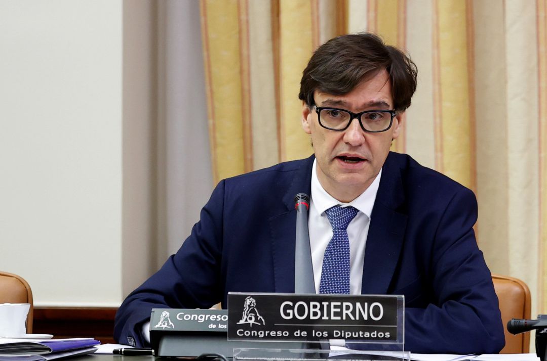 El ministro de Sanidad, Salvador Illa, durante su comparecencia este jueves en la Comisión correspondiente del Congreso.
El ministro de Sanidad, Salvador Illa, durante su comparecencia este jueves en la Comisión correspondiente del Congreso.