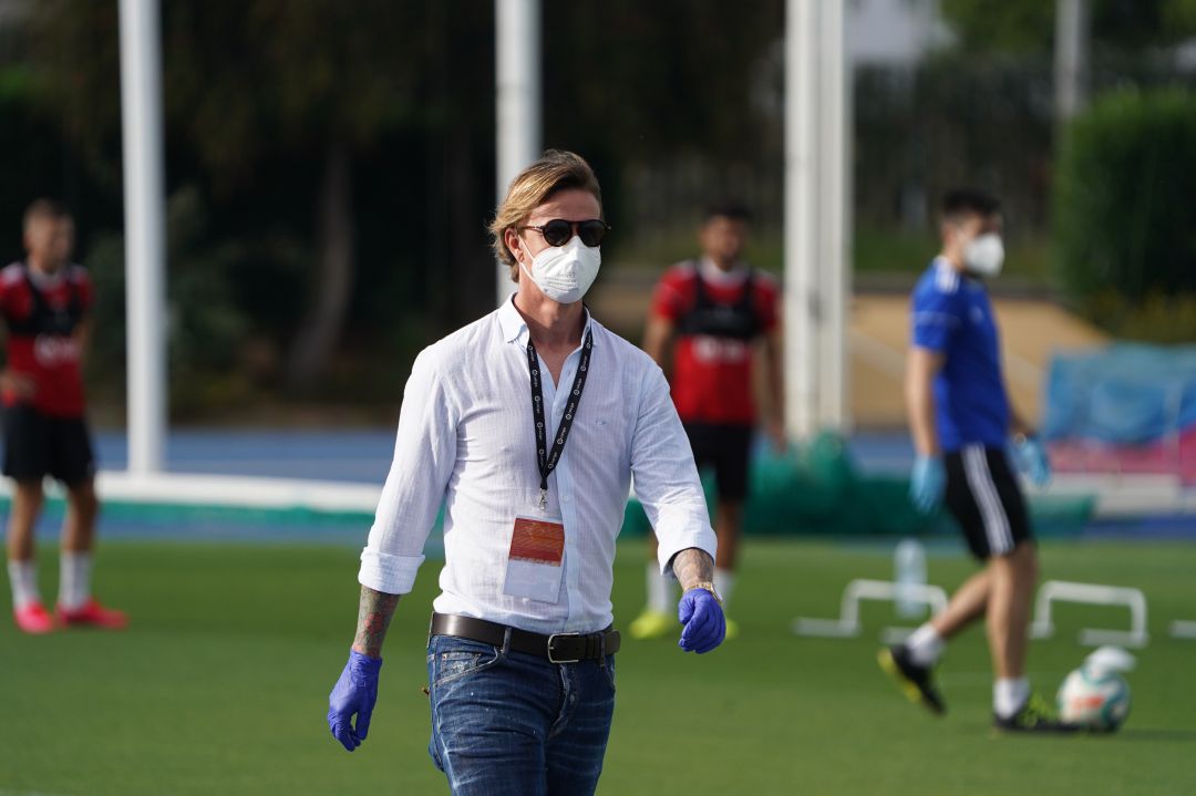 José María Gutiérrez, 'Guti' siguiendo el entrenamiento. José María Gutiérrez, 'Guti' siguiendo el entrenamiento.