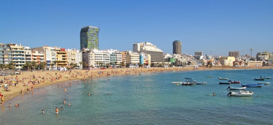 Imagen de archivo de la playa de Las Canteras Imagen de archivo de la playa de Las Canteras