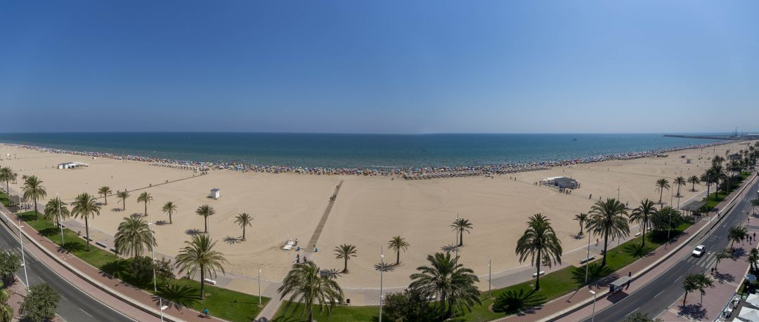 Panorámica de la playa de Gandia Panorámica de la playa de Gandia