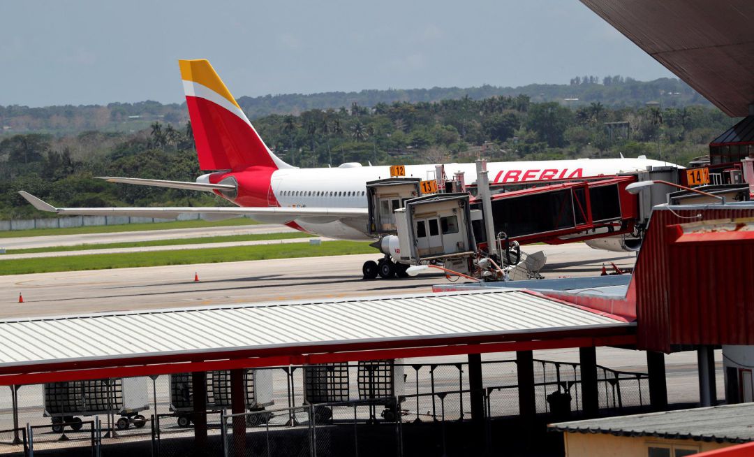 Vista de un avión de Iberia Vista de un avión de Iberia