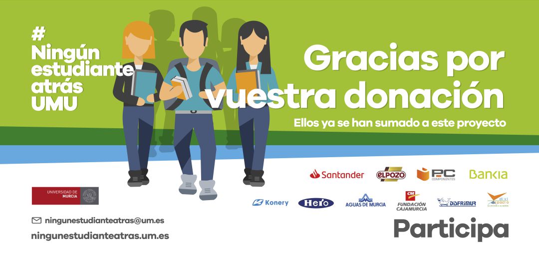 Cartel de la campaña #NingunestudianteatrasUMU Cartel de la campaña #NingunestudianteatrasUMU