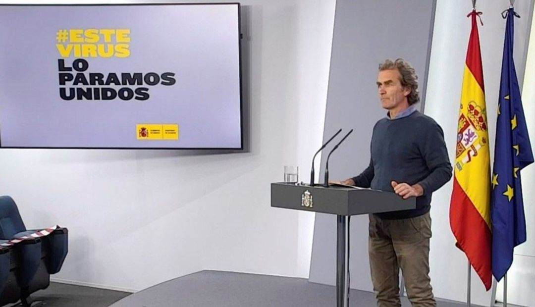 Fernando Simón durante su rueda de prensa de este lunes Fernando Simón durante su rueda de prensa de este lunes