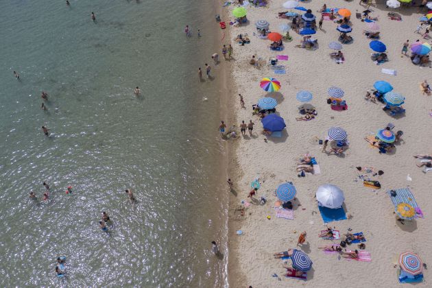 La playa de Epanomi, Thessaloniki, en Grecia, este fin de semana La playa de Epanomi, Thessaloniki, en Grecia, este fin de semana