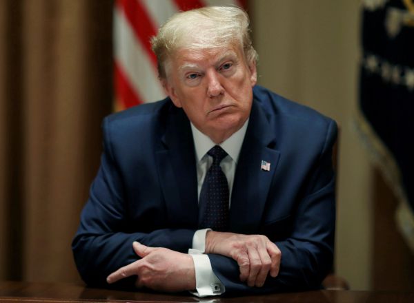 El president dels Estats Units, Donald Trump, en una reunió a la Casa Blanca de Washington, EUA, 18 de maig de 2020. (Horitzontal)