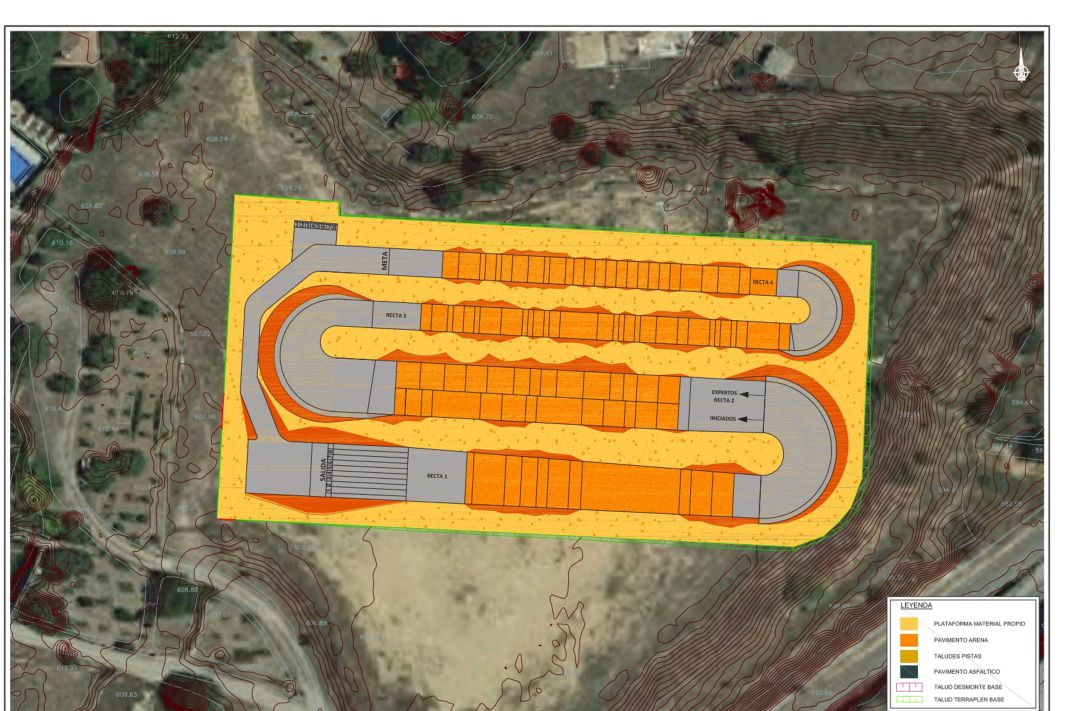Plano del circuito BMX en Alcoy Plano del circuito BMX en Alcoy