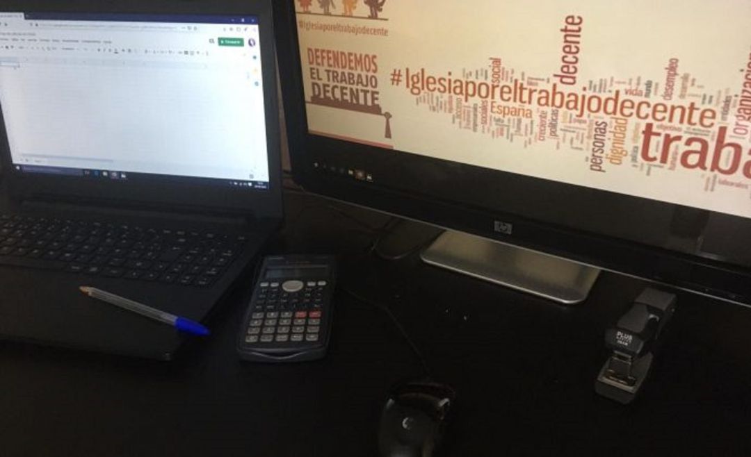 El personal de Cáritas ha atendido online durante esta pandemia El personal de Cáritas ha atendido online durante esta pandemia