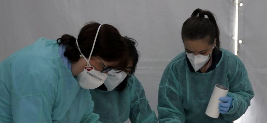 Enfermeras durante la crisis sanitaria del coronavirus Enfermeras durante la crisis sanitaria del coronavirus
