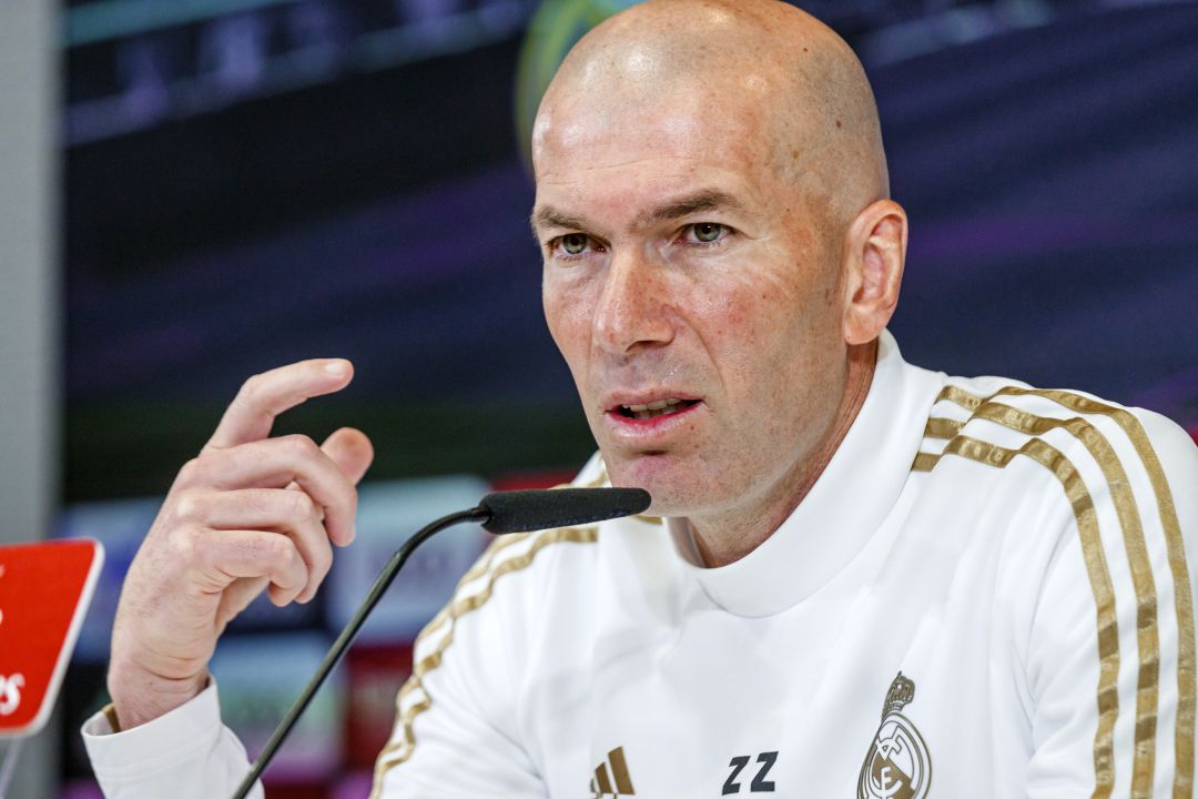 Zidane, durante una rueda de prensa. Zidane, durante una rueda de prensa.