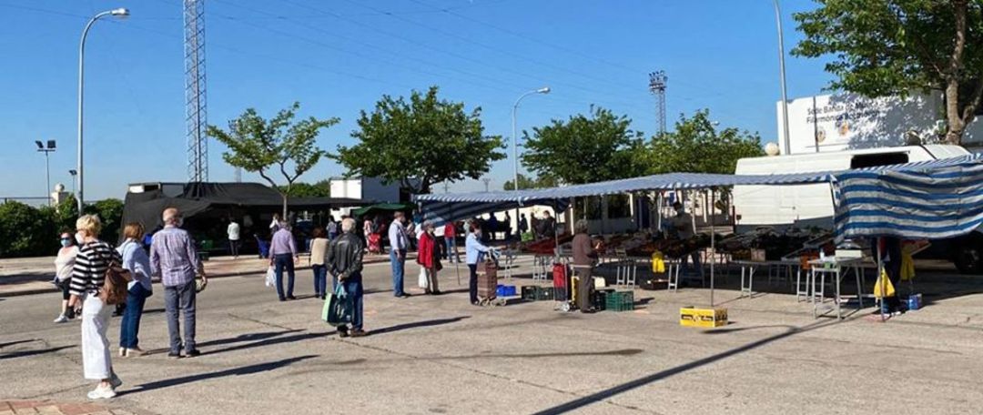 Imagen del mercadillo de Campo de Criptana, que volvió el martes 19 de mayo Imagen del mercadillo de Campo de Criptana, que volvió el martes 19 de mayo