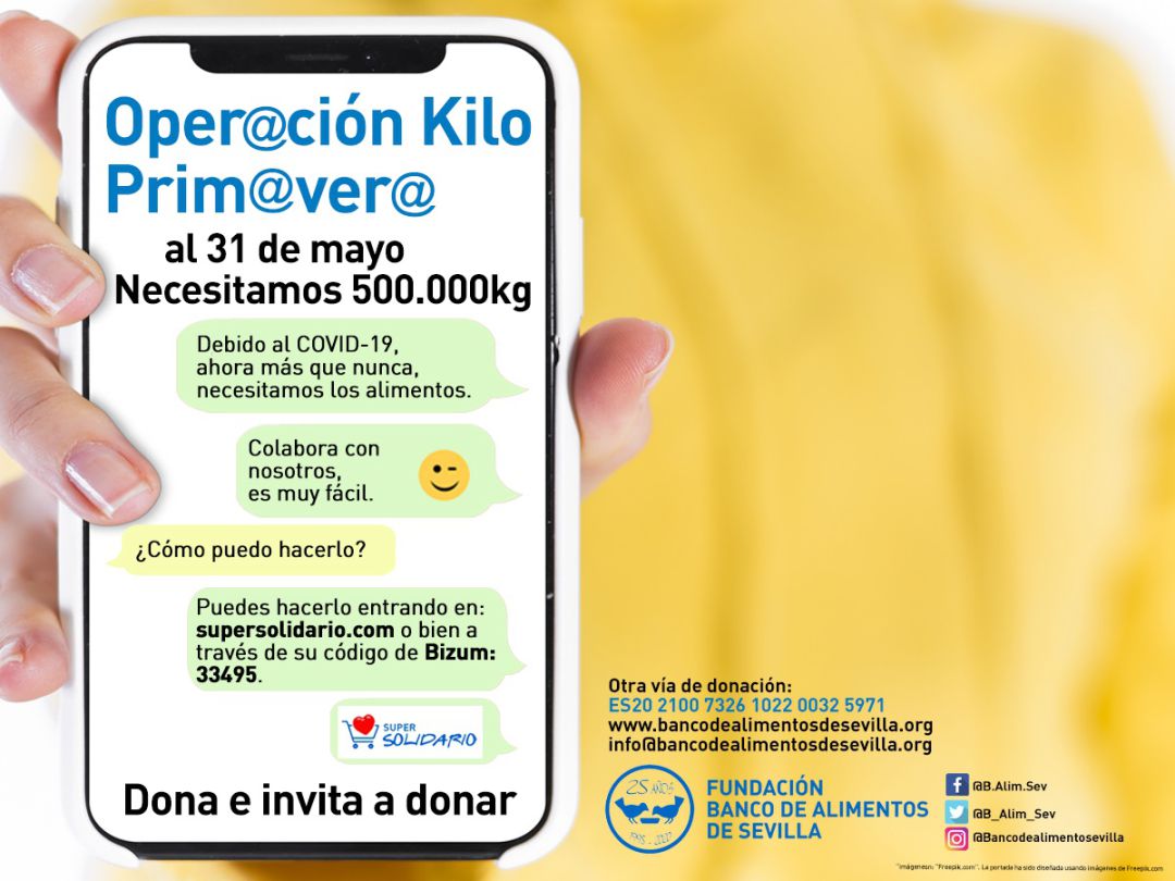 Imagen de la campaña Operación Kilo Primavera del Banco de Alimentos de Sevilla Imagen de la campaña Operación Kilo Primavera del Banco de Alimentos de Sevilla