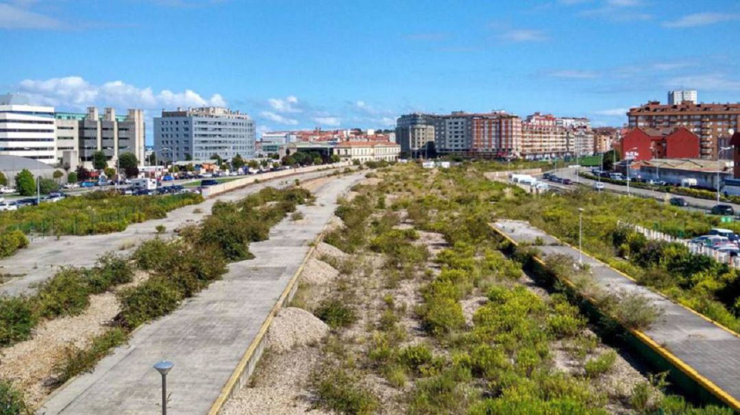Estado de la zona por donde discurrían las vías. Estado de la zona por donde discurrían las vías.
