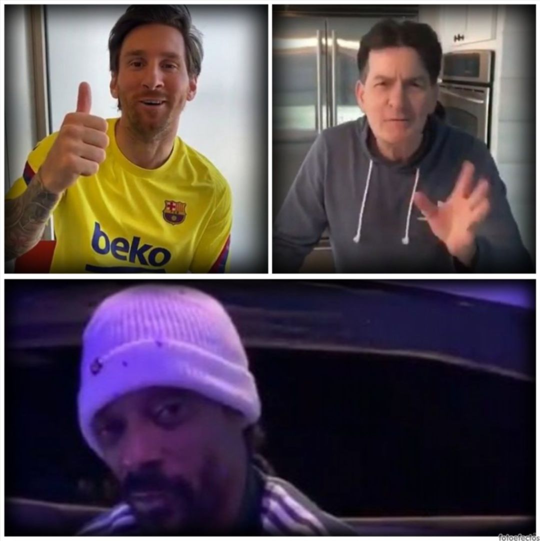 Leo Messi, Charlie Sheen y Snoop Dog Leo Messi, Charlie Sheen y Snoop Dog