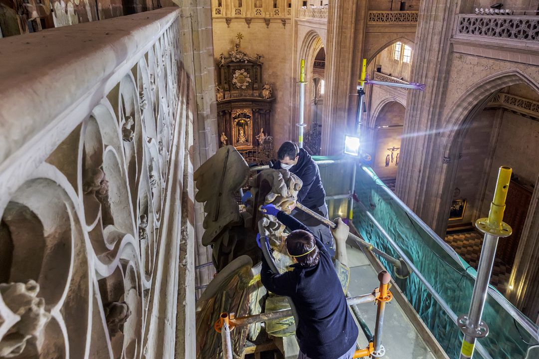 Trabajos realizados para la restauración del Órgano de la Catedral. Trabajos realizados para la restauración del Órgano de la Catedral.