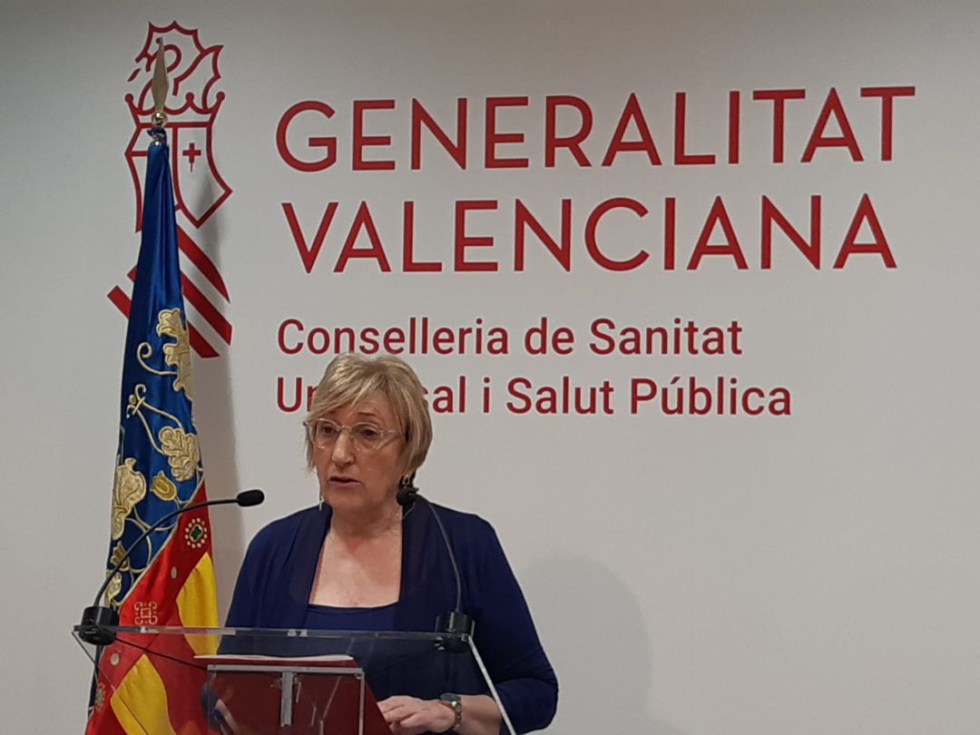 La consellera de Sanitat, Ana Barceló en la comparecencia de este jueves La consellera de Sanitat, Ana Barceló en la comparecencia de este jueves