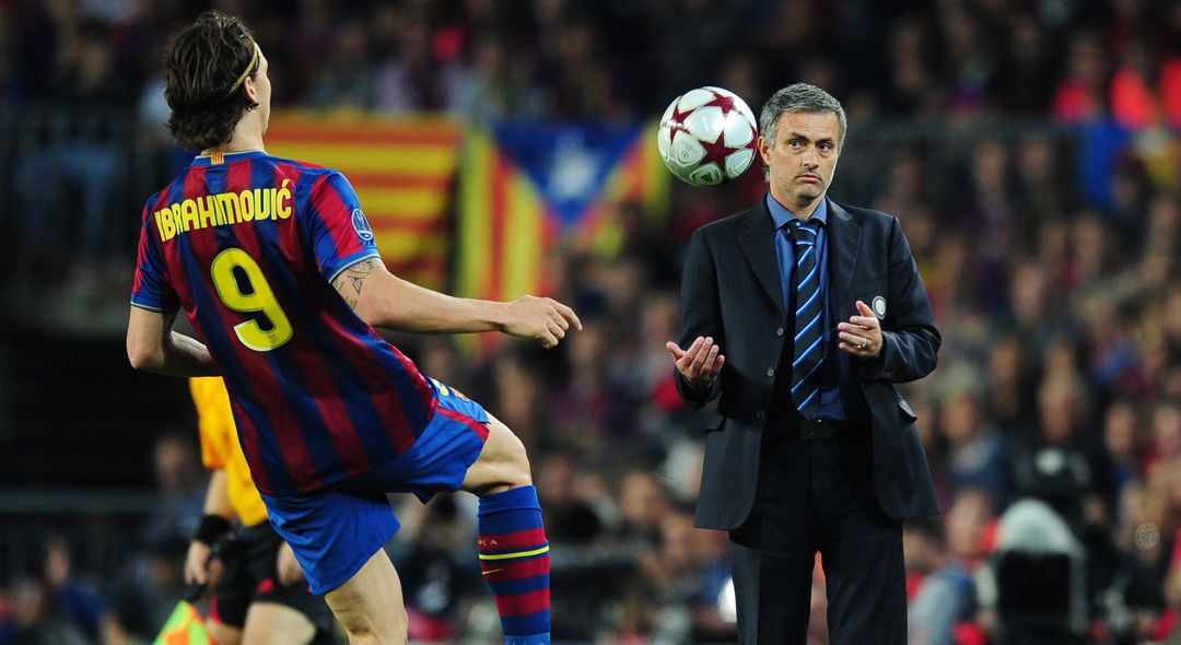 José Mourinho, en un partido de Champions entre el Inter y el FC Barcelona. José Mourinho, en un partido de Champions entre el Inter y el FC Barcelona.