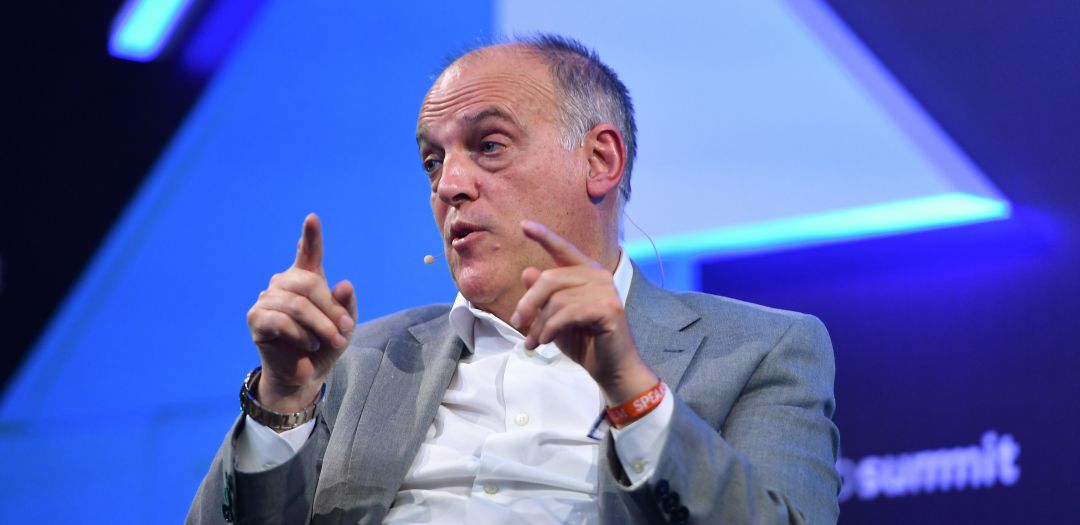 Javier Tebas, durante un acto oficial Javier Tebas, durante un acto oficial
