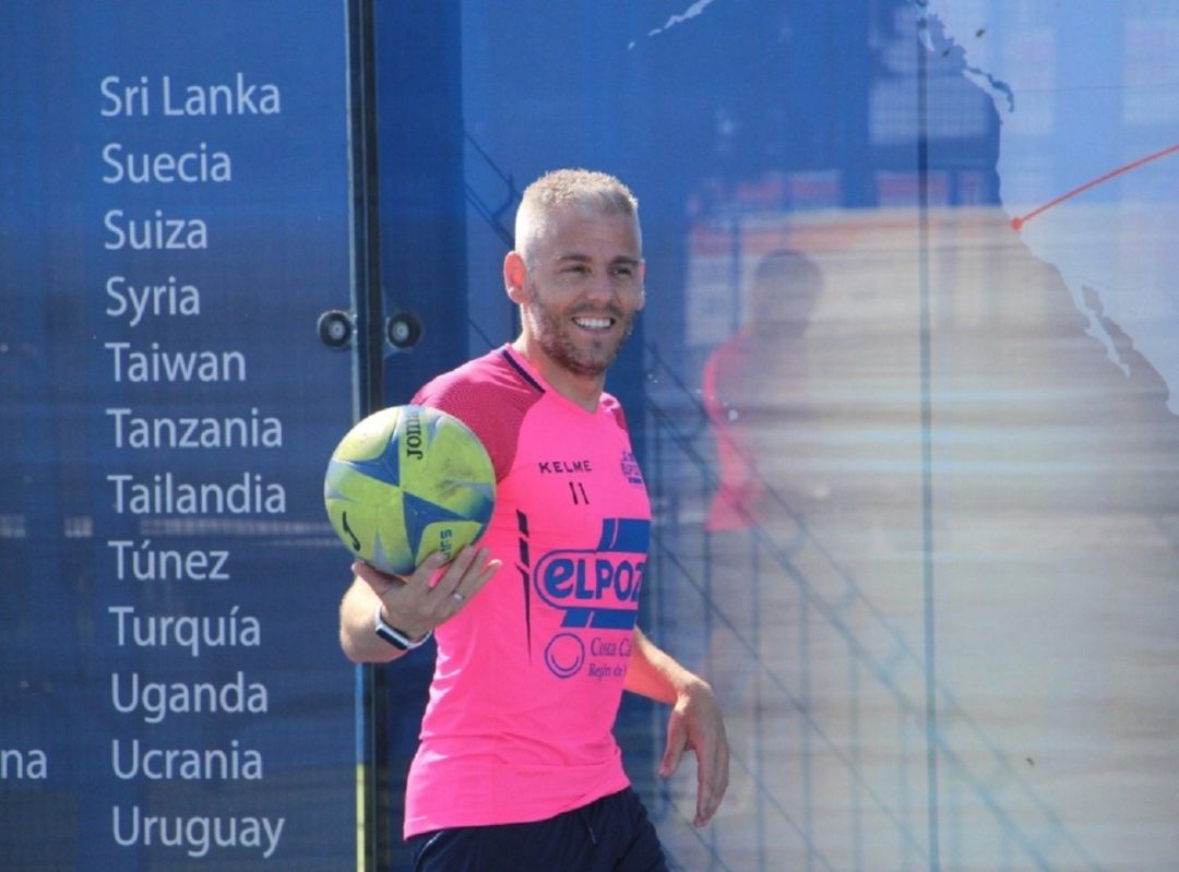 Miguelín durante un entrenamiento Miguelín durante un entrenamiento