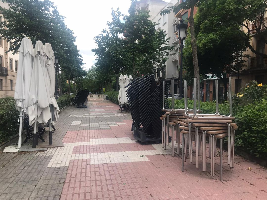 Terrazas desmontadas en Cáceres Terrazas desmontadas en Cáceres