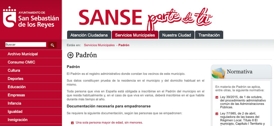 Actualización del padrón telemático en la web municipal Actualización del padrón telemático en la web municipal