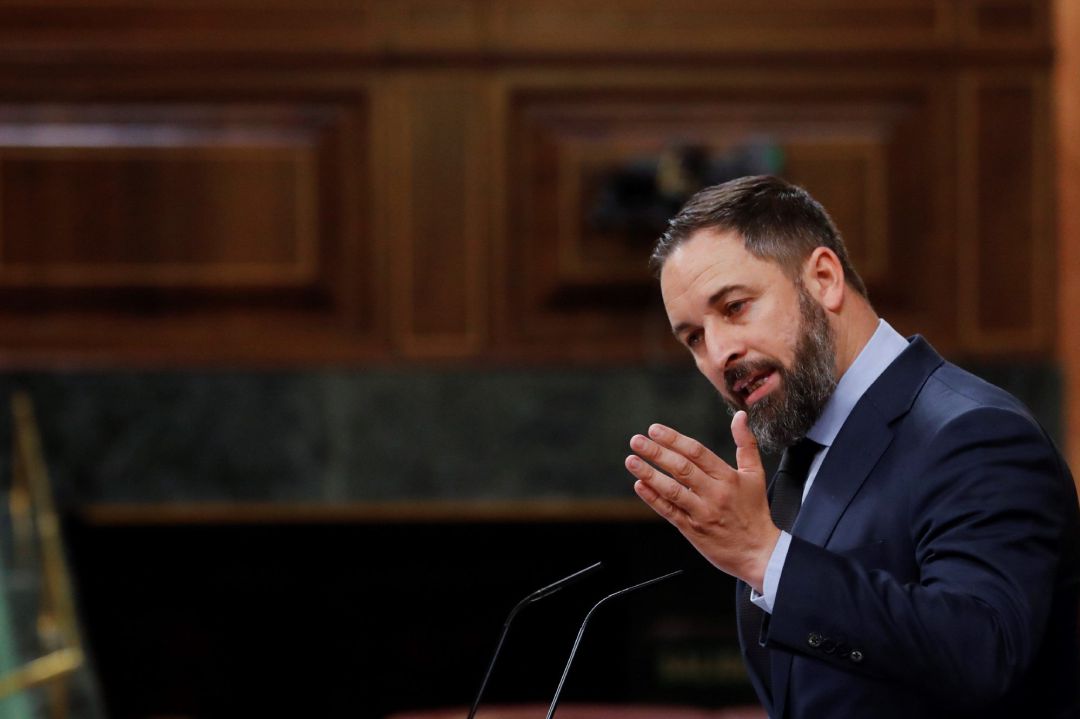 El líder de Vox, Santiago Abascal, interviene en el pleno del Congreso El líder de Vox, Santiago Abascal, interviene en el pleno del Congreso
