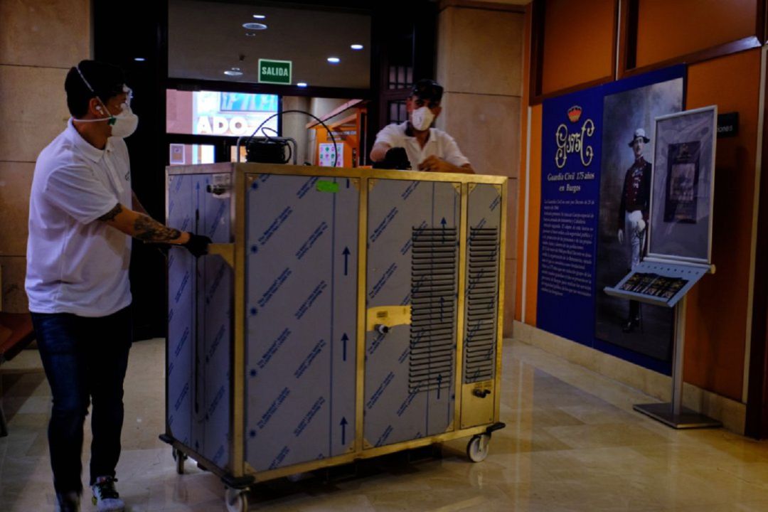 La máquina de ozono, en la Casa de Cultura La máquina de ozono, en la Casa de Cultura