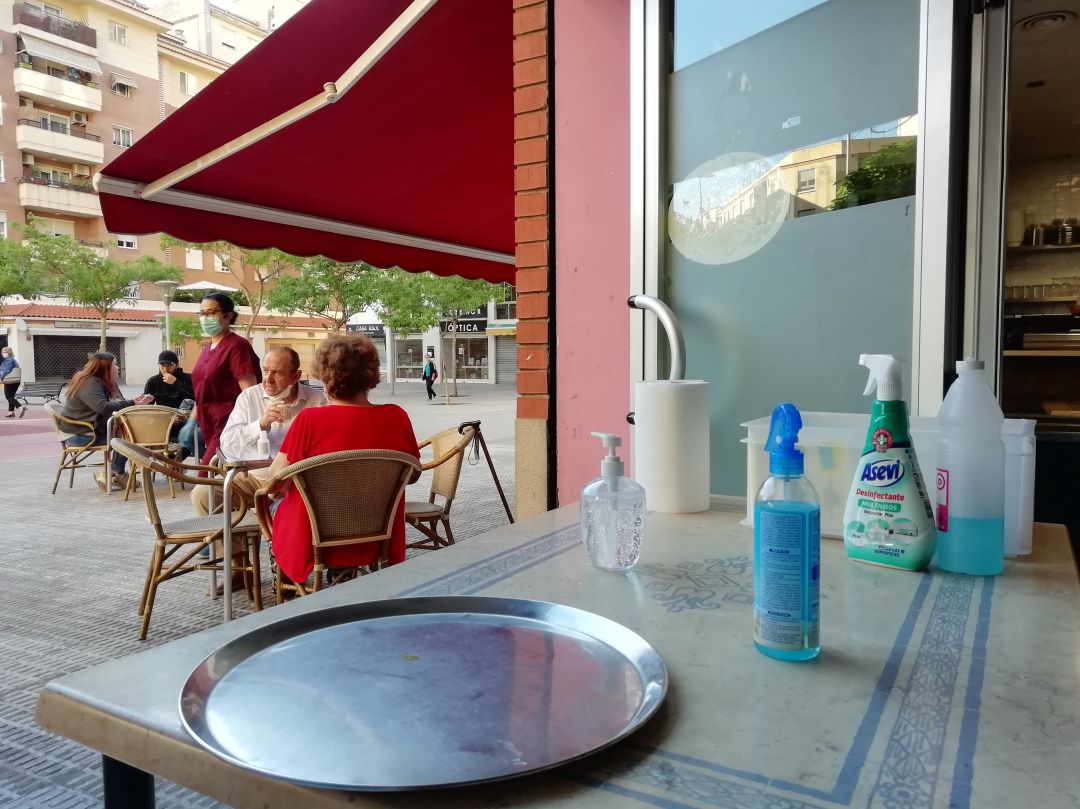 Una terraza de Castelló esta semana recuperando la actividad Una terraza de Castelló esta semana recuperando la actividad