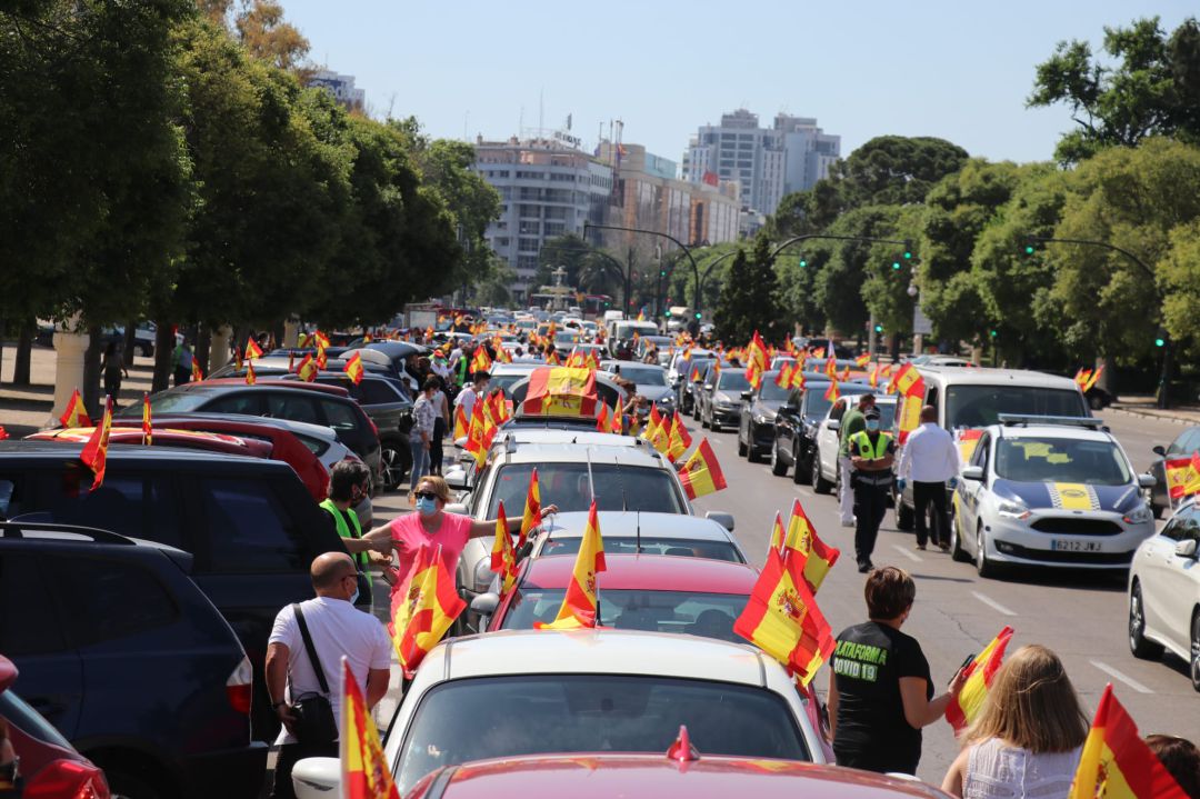 Manifestación motorizada en València convocada por Vox Manifestación motorizada en València convocada por Vox